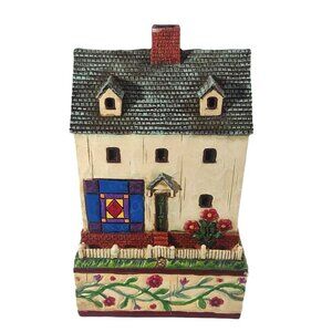 Jim Shore Heartwood Creek 2004 Amish Square Salt Box House Figurine #0000304